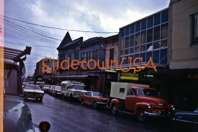 Vtg 1970's Orig Photo Slide Street Scene Alaska X1N045