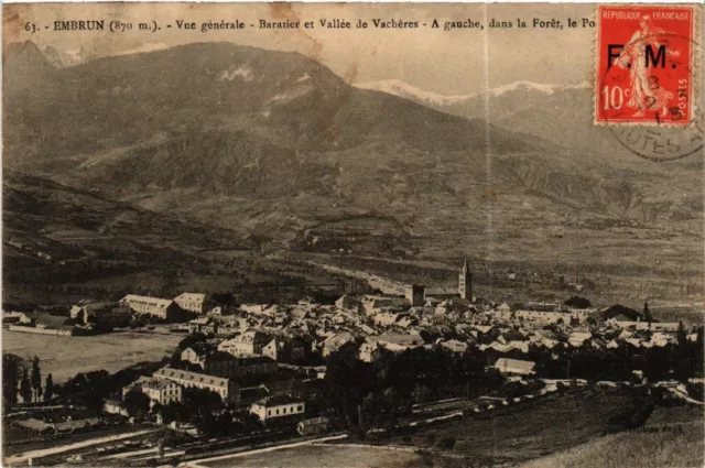 CPA EMBRUN - Vue générale - Baratier et Vallée de Vachéres (453505)