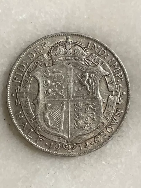 1914 George V half crown