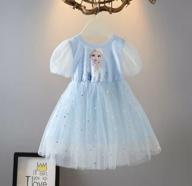 2019 New Release Girls Frozen 2 Elsa Costume Sparkling Tutu Dress size 1-6 Years