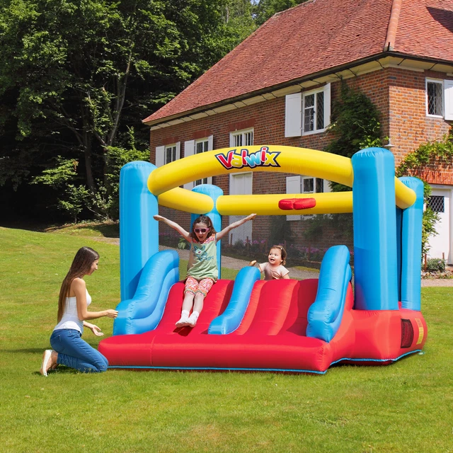 Valwix Bounce House Double Slide and Blower Inflatable Bouncer with 450W Blower
