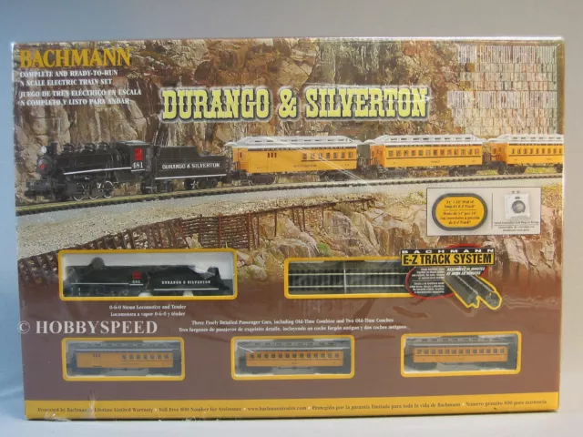 BACHMANN N SCALE DURANGO & SILVERTON TRAIN SET steam engine passenger  BAC24020