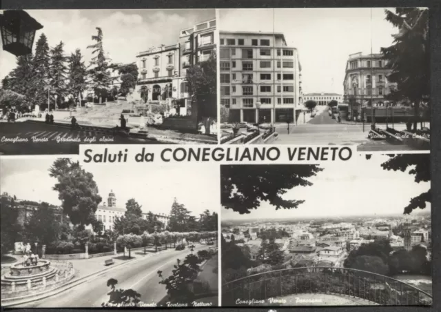 CONEGLIANO VENETO - Cartolina - Diverse vedute in collage - (3901)