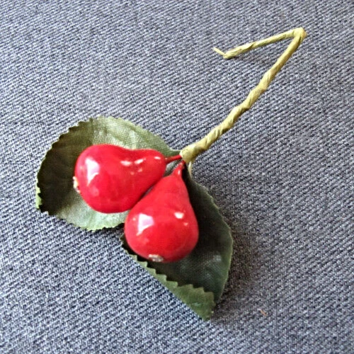 Vintage Carmen Miranda lacquered fruits bunch for millinery jewelry making #3