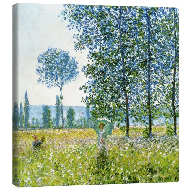 Leinwandbild Felder im Frühling - Claude Monet