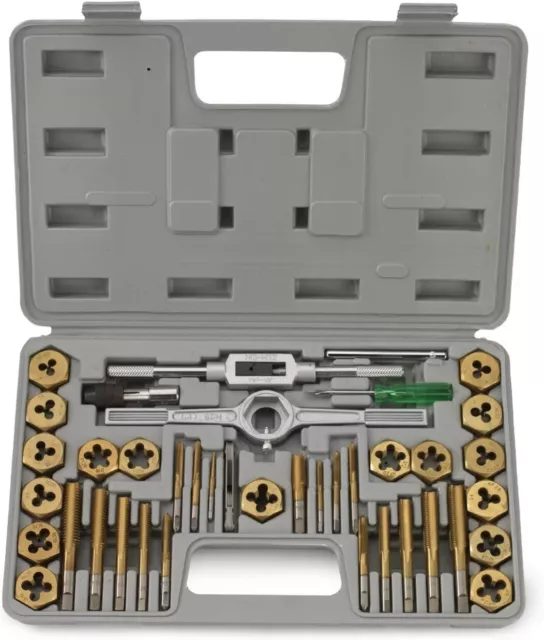 Neiko 40-Piece 00912A Titanium Coated Tap & Hexagon Die Set - Metric