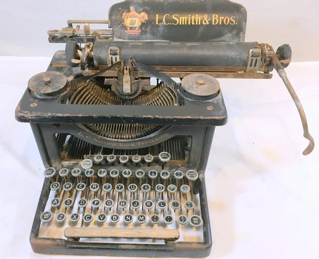 Antique L C Smith & Bros Typewriter Parts or Refirbish