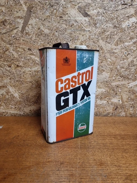 VINTAGE CASTROL GTX High Performance Motor Oil Tin Can £22.95 - PicClick UK