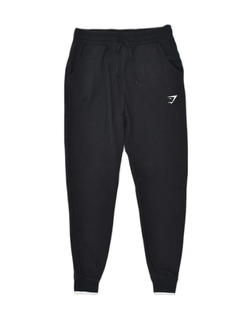 GYMSHARK WOMENS TRACKSUIT Trousers Joggers UK 14 Medium Black