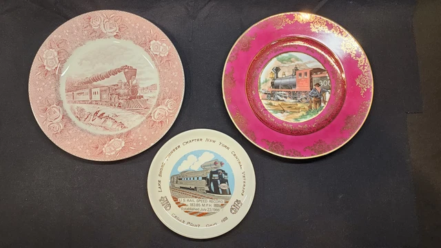 Three Railroad Service Plates