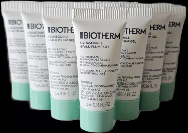 BIOTHERM Aquasource Hyalu Plump Gel für Normale- bis Mischhaut 50 ml - 10x 5 ml