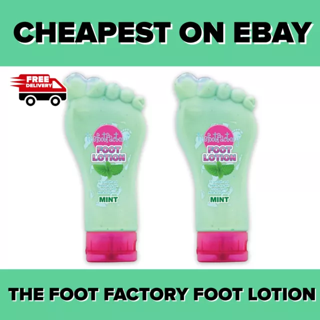 2X The Foot Factory Foot Lotion Mint 180ml Cooling, Soothing & Hydrating