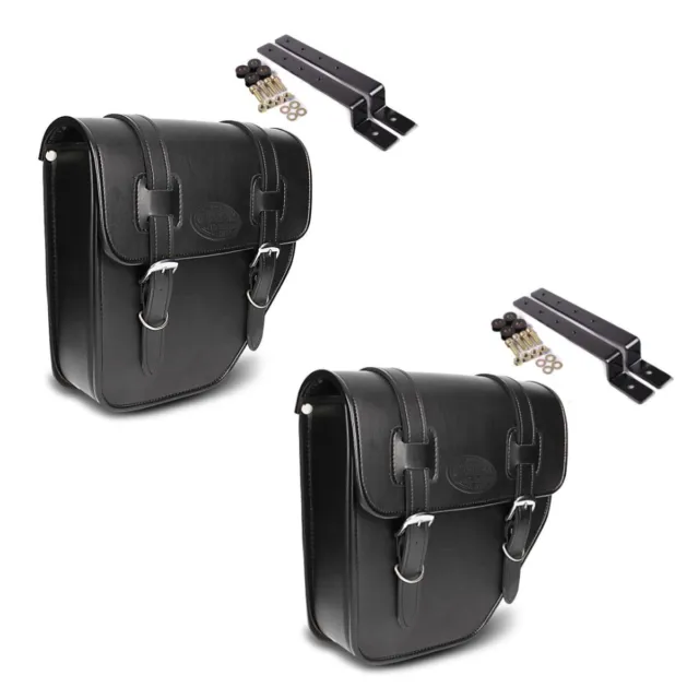 2x Solo Satteltasche Craftride Texas 10l mit Metallplatte und Anbausatz links Sp