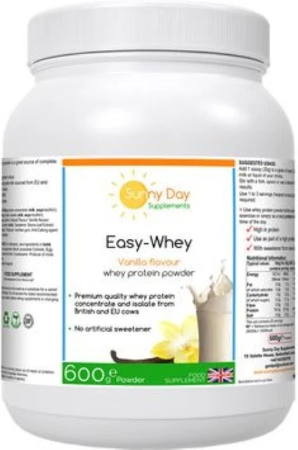 EASY-WHEY VANILLA FLAVOUR Protein Powder. With Glutamine Peptides. Veg ...