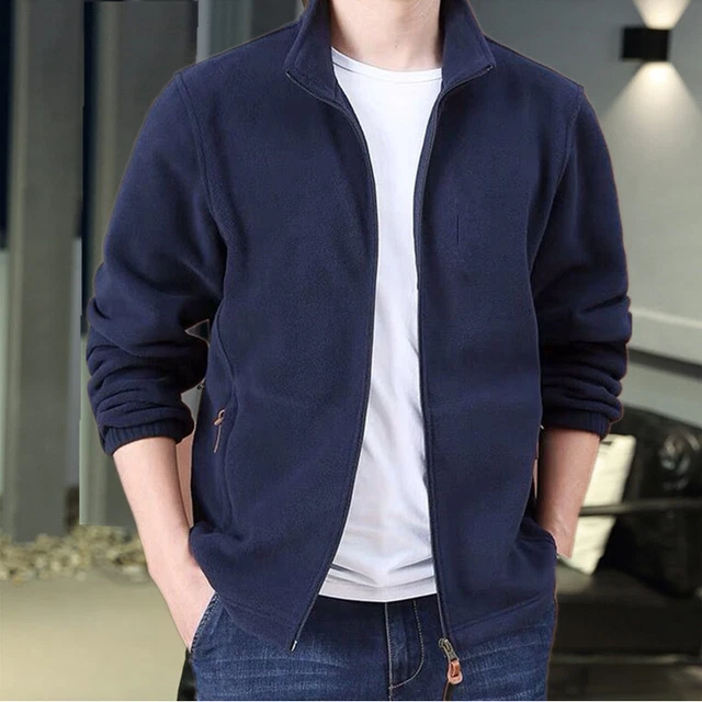 Mens Extra Thick Warm Fleece Heavy Duty Work Jacket Zip Up Anti Pill Winter 8