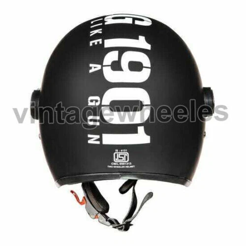 MLG LONG VISOR Helmet Matt Black For Royal Enfield Motorbikes