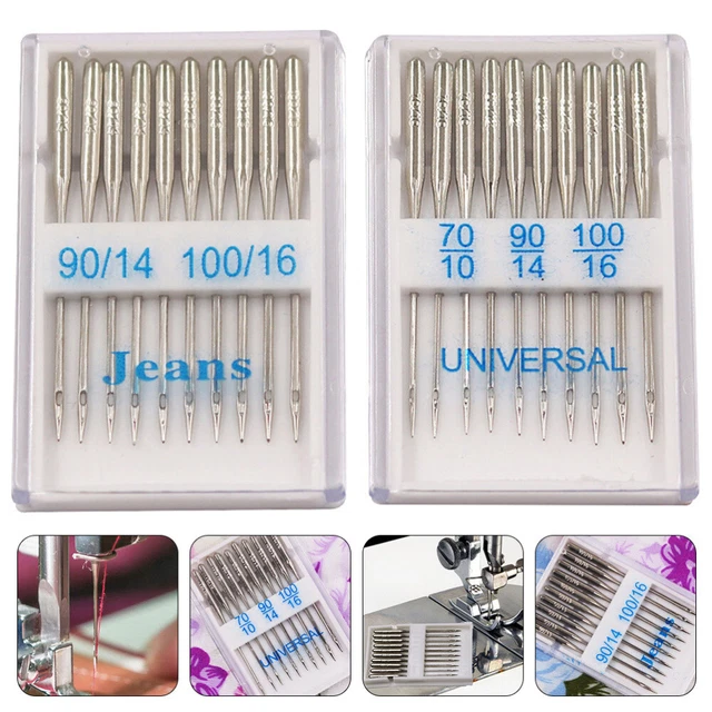 2 cajas de aguja de acero inoxidable ruedas de cerámica y accesorios para máquina de coser