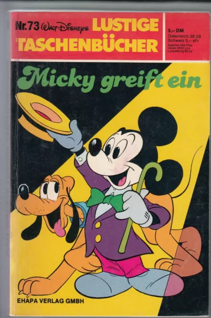 LTB Nr. 73 (1-) sehr schöner Zustand 1. Auflage 1980 Disney Lustiges Taschenbuch