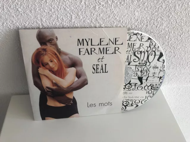 Mylene Farmer CD Single 2 Titres Les Mots Bon Etat