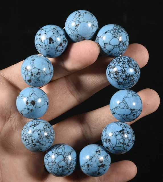 Alte China Dynastie Natürliches Türkis Amulett Exorzismus Armband Kette Armband