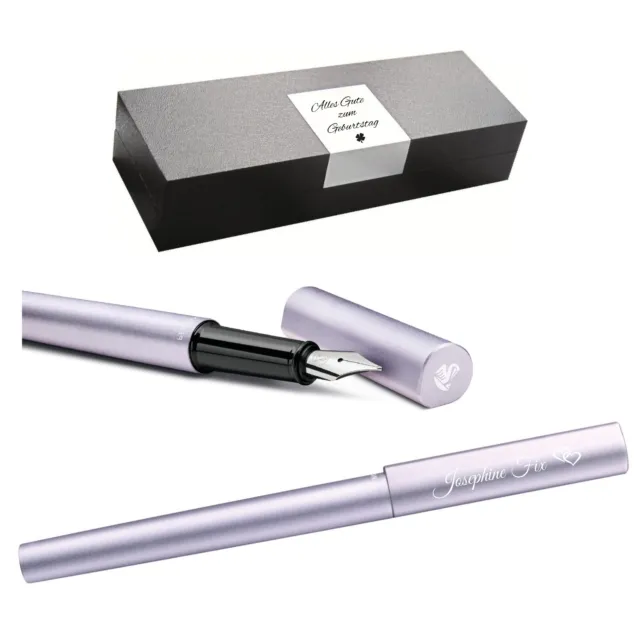 Pelikan Pluma Ineo Elements P6 Lila Violeta con Grabado Regalo Estuche