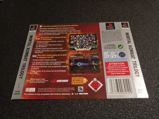 Jaquette cover Arrière PS1 Playstation 1 overboard