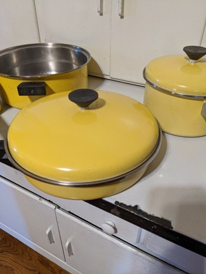 Details about 7-Piece Vintage Sears Roebuck Cooking Pot Set w Lids YELLOW HEAT CORE STAINLESS. Details about 7-Piece Vintage Sears Roebuck Cooking Pot Set w Lids YELLOW HEAT CORE STAINLESS.