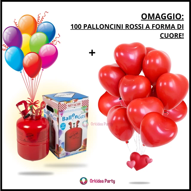 Bombola Elio Da 2,2 Litri Per Palloncini - Gonfia Fino A 30 Palloncini, Con Erogatore Antidispersione