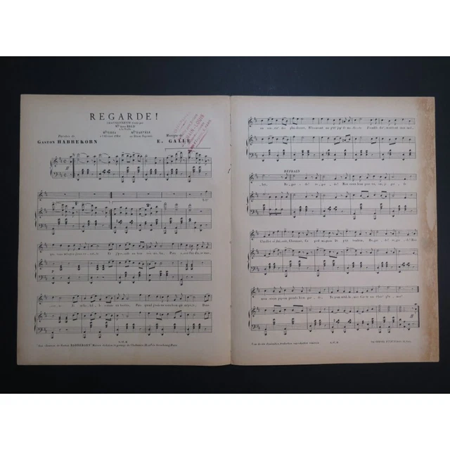 GALLE E. Regarde ! Chant Piano 4