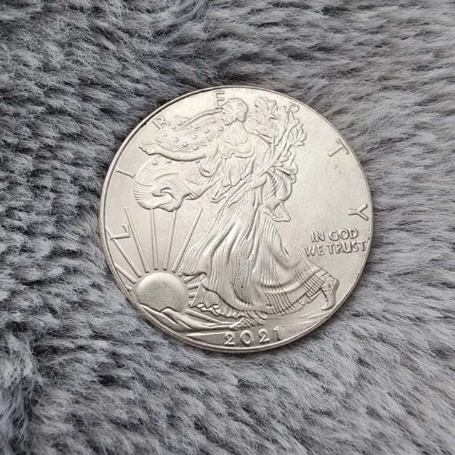 2021 Walking Liberty US Eagle Silver Dollar Coin 1 Oz .999 Fine Silver