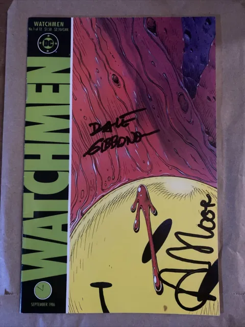 *WATCHMEN #1 2x Signed ALAN MOORE & Dave Gibbons