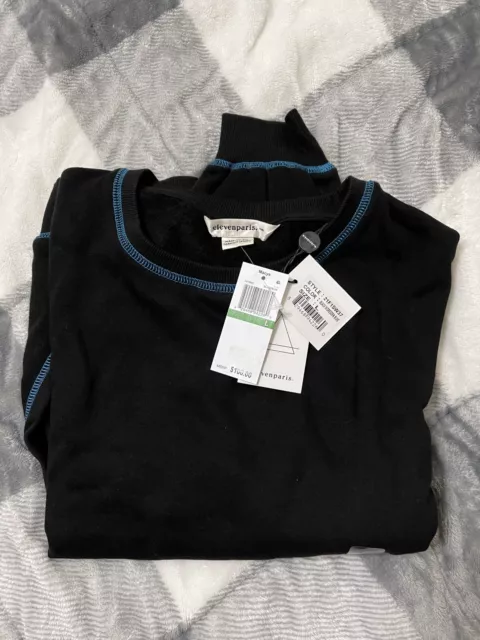ELEVEN PARIS Men's Contrast Seams Fleece Sweatshirt, $100