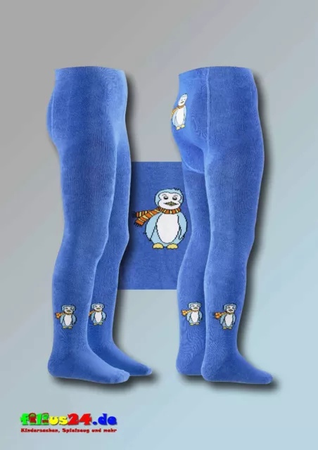 Playshoes Niños Thermo - Medias Con Motivo Pingüino en Azul Talla 50 Hasta 116