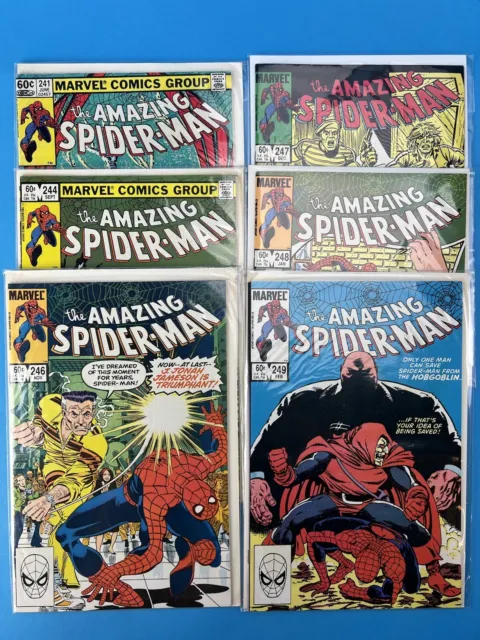 THE AMAZING SPIDER-MAN -Copper Age Comic Lot (5) 253 254 255 257 259  F+/VF