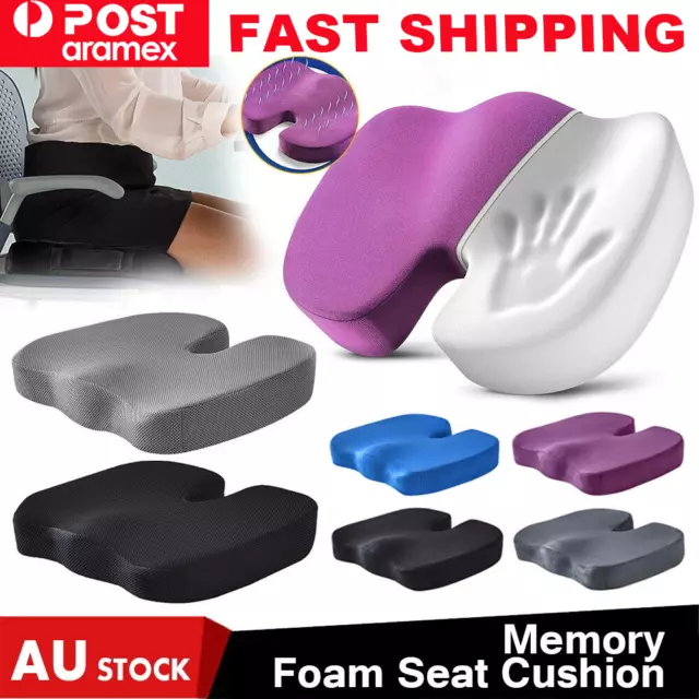 Orthopaedic Memory Foam Seat Cushion Support Back Pain Chair Pillow Car Coccyx