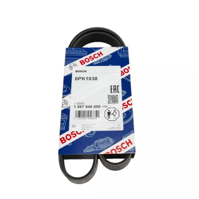 NUOVA cinghia trapezoidale Bosch per VW 1.6 2.0 06A260849G 1987946000 6PK1038 1038 mm