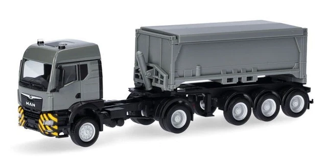 HERPA,MAN TGS 6x2 avec benne déposable AK16 HOFMANN, 1/87, HER318433
