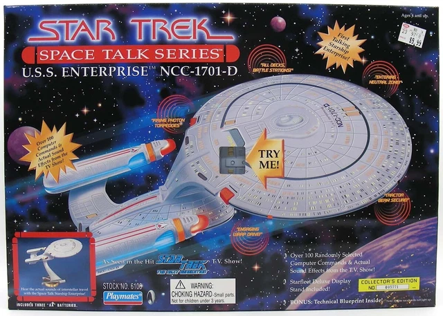 STAR TREK NEXT Generation USS Enterprise NCC-1701-D Space Talk Series ...