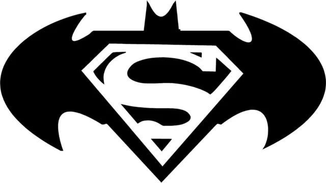 Batman Superman Decal Sticker superhero window windshield wall Homemade