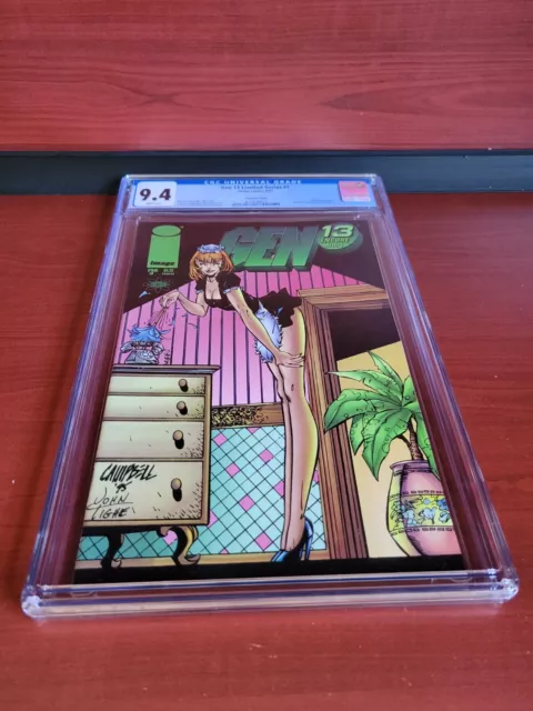 Gen 13 #1 Encore 1997 2nd Print Limited Series Maid Campbell CGC 9.4 GRADED