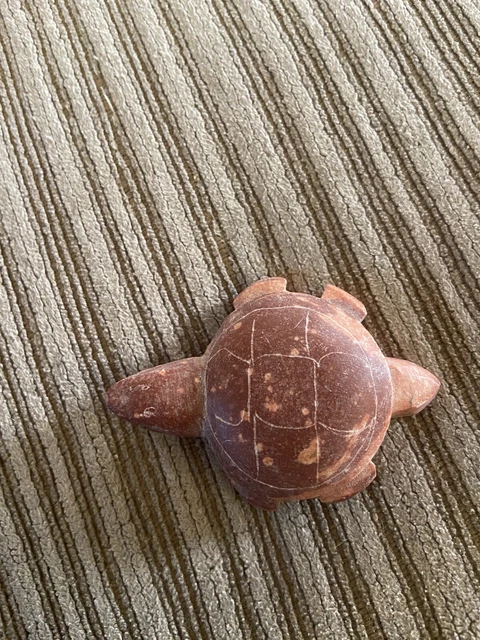 Native American Plains Indian   Catlinite Pipestone Turtle Effigy Winona Sioux