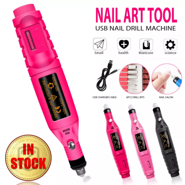 Electric Nail Drill Bits 12File Tool Set Machine Acrylic Art Manicure Pen Shaper