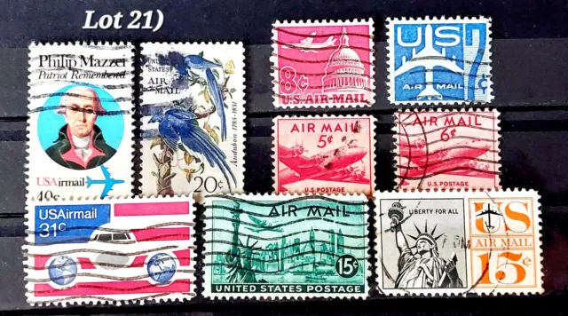 USA Amerika Air-Mail Flugpostmarken Lot Sammlung Posten Briefmarken Stamp Timbre