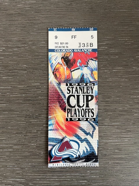 COLORADO AVALANCHE 1996 Stanley Cup Playoffs Round Game B Ticket