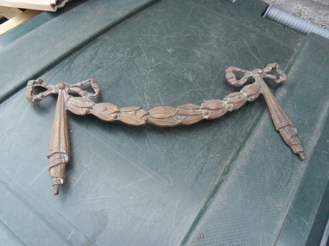 Vintage pediment bronze ancien fronton napoleon deco meuble pendule horloge
