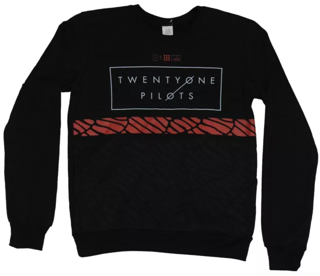 Twenty One Pilots Juniors Girls Light Pullover Sweatshirt - Name Box Over Red
