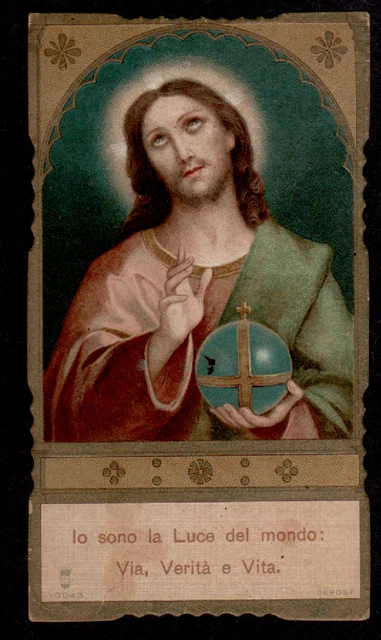 Santino Holy Card SANTA LEGA EUCARISTICA  n° 10043 IO SONO LA LUCE DEL MONDO