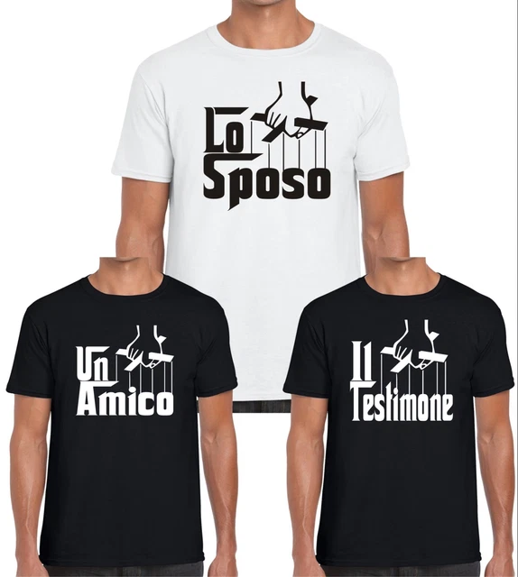 Maglietta per Addio al celibato Sposo Amici Testimone t-shirt divertente da uomo