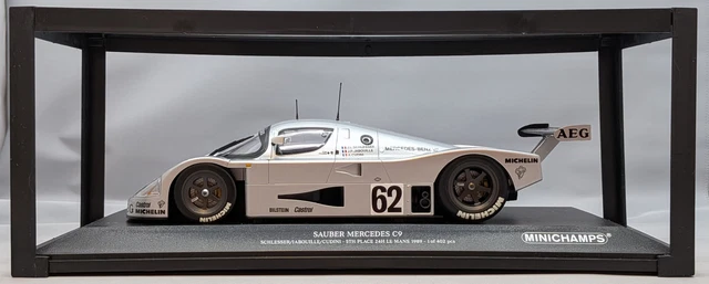 MINICHAMPS 1/18 CLEAN MERCEDES C9 5º puesto 24h Le Mans 1989