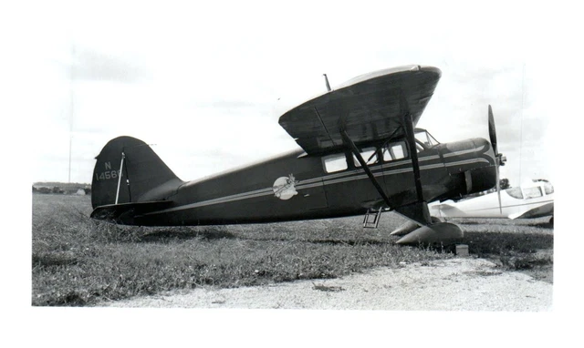 Stinson Reliant Straight Wing Airplane Aircraft Vintage Photograph 5x3.5" N14568